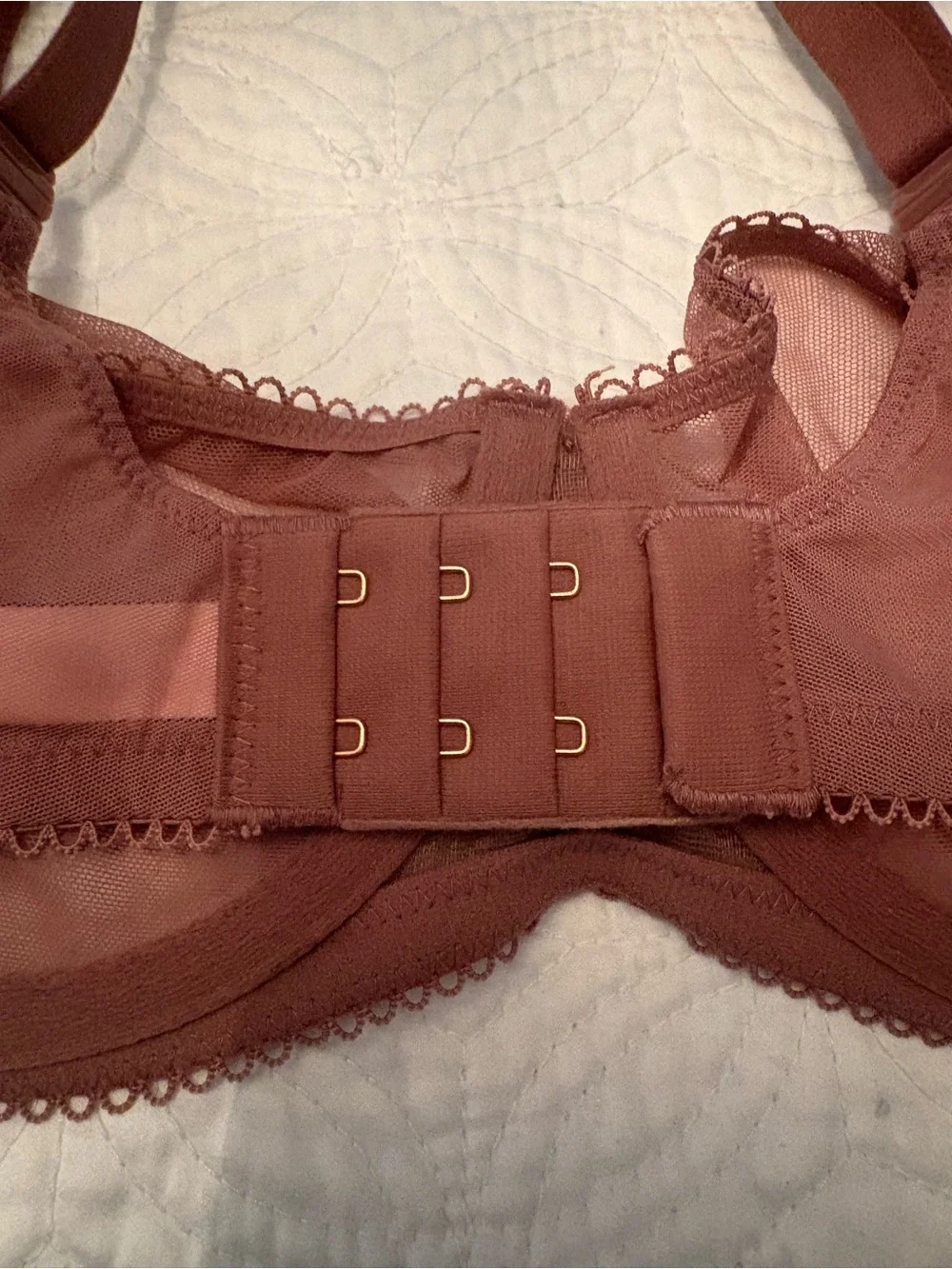 NWOT Victoria’s Secret Dream Angels Sheer Mauve Underwire Balconette Bra 34D